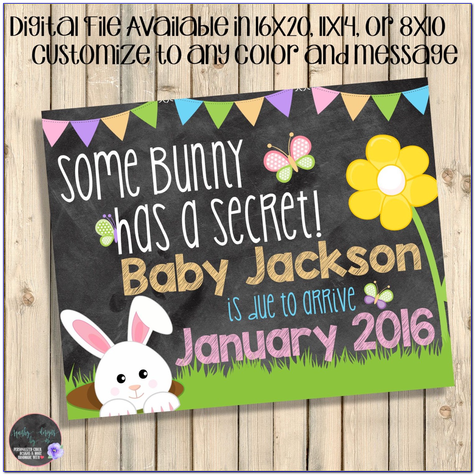 Easter Bunny Pregnancy Announcement