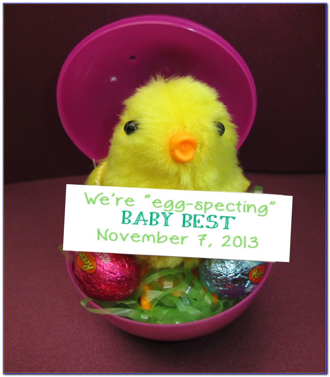 Easter Egg Baby Announcement