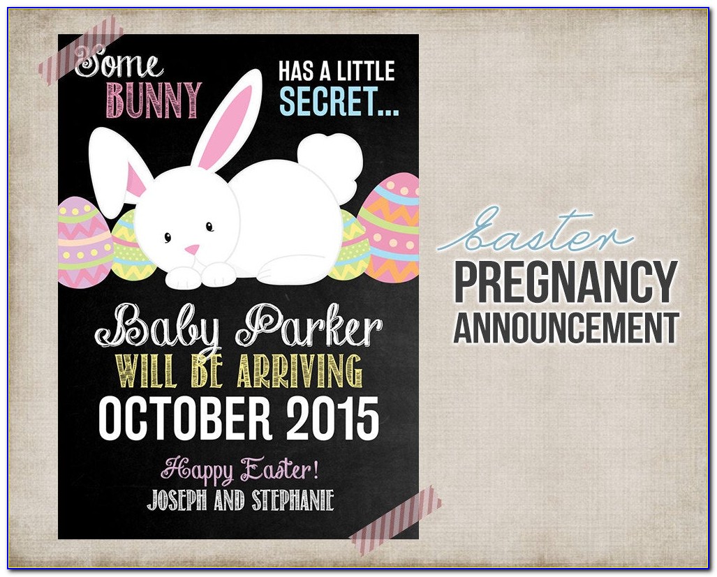 Easter Pregnancy Announcement Cards
