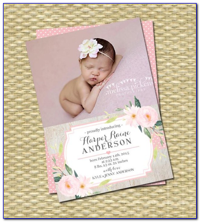Embossed Birth Announcements