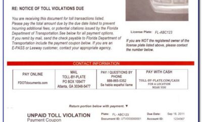 Fdot Toll Enforcement Invoice Payment