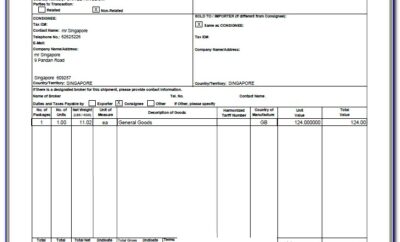 Fedex Commercial Invoice Form Australia