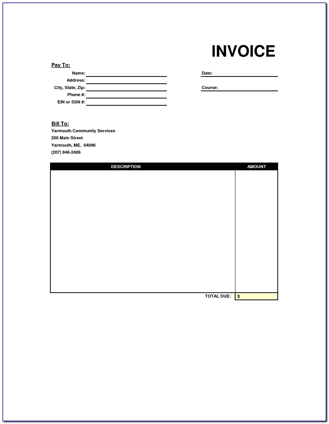 Fillable Pdf Commercial Invoice