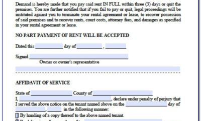 Free 3 Day Eviction Notice Form Florida