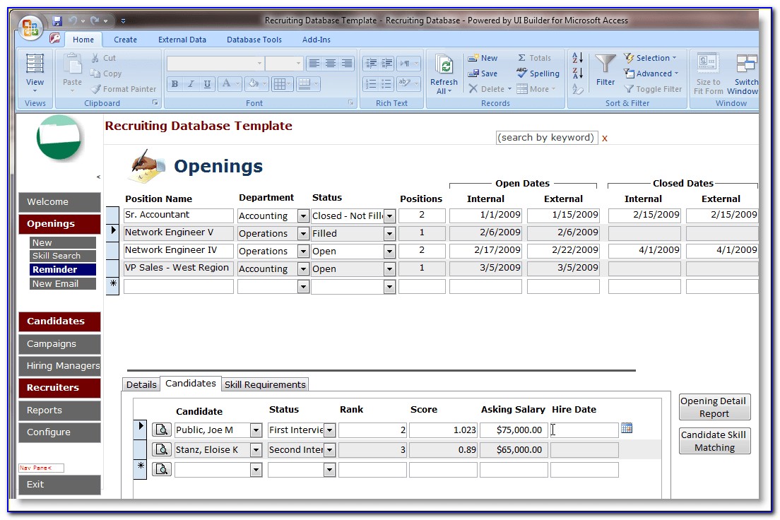 Free Access 2003 Database Templates Download
