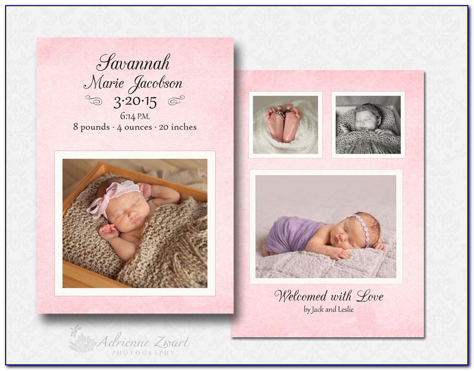 Free Baby Announcement Templates Photoshop