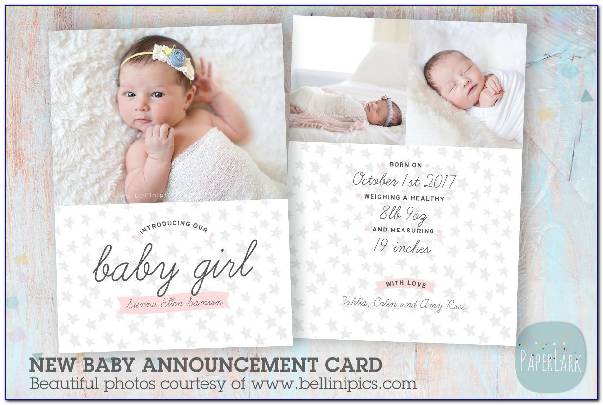 Free Baby Registry Announcement Cards Template