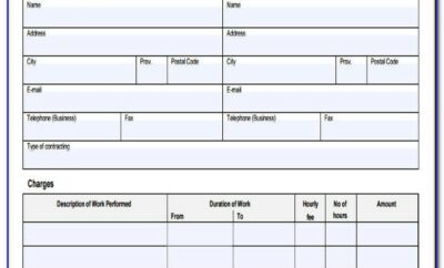 Free Printable Blank Contractor's Invoice