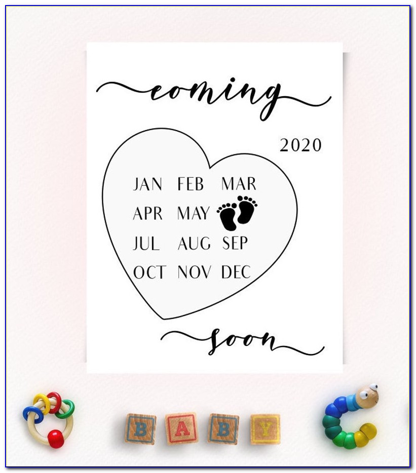 Free Printable Pregnancy Announcement Calendar 2020