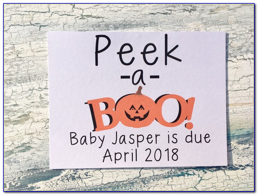 Halloween Pregnancy Announcement Cards