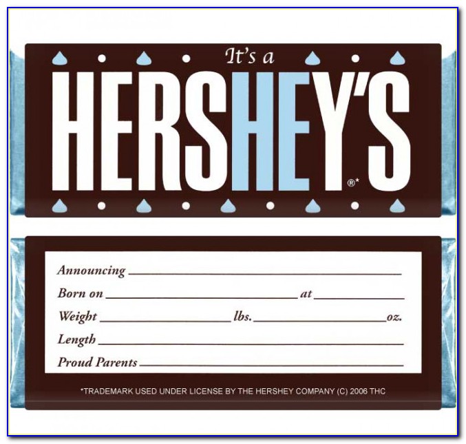 Hershey Bar Baby Announcements