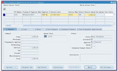 Invoice Validation Process In Oracle Payables R12