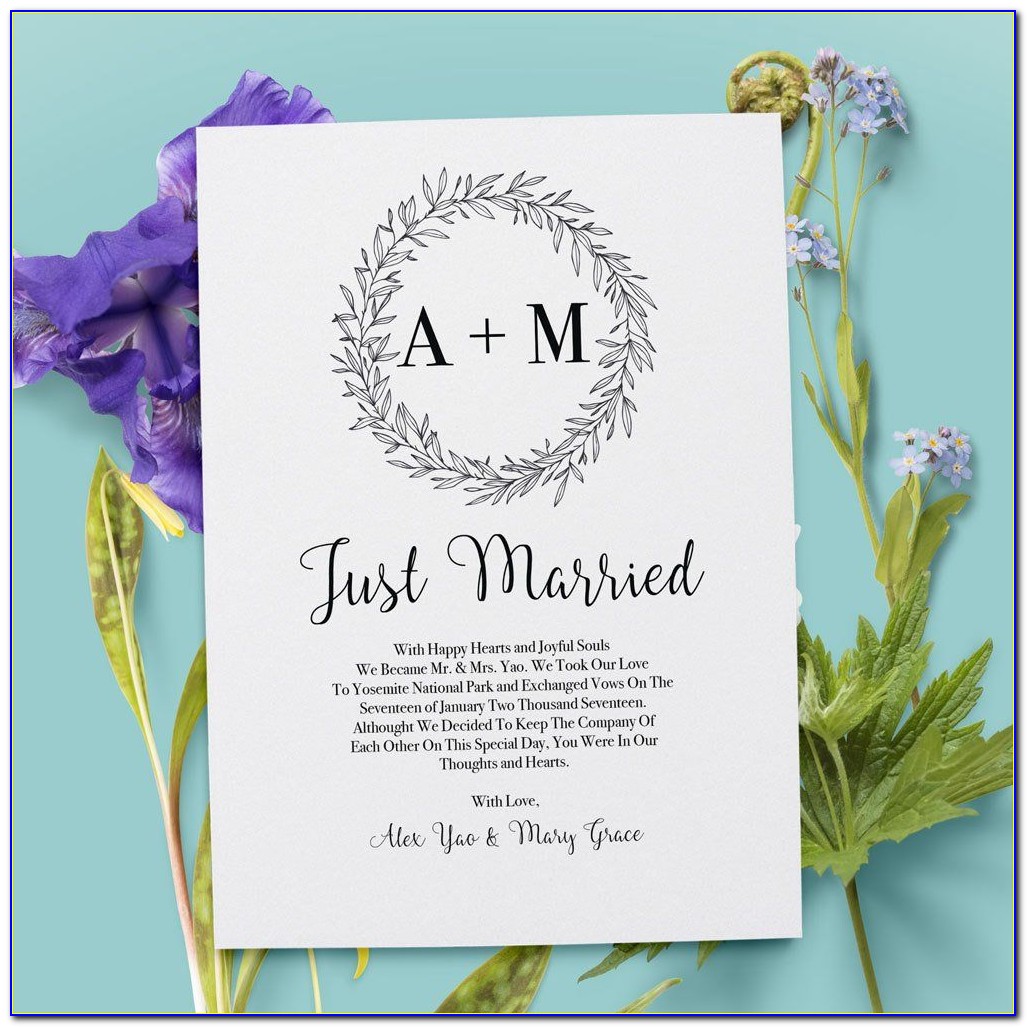 Just Married Photo Card Announcements