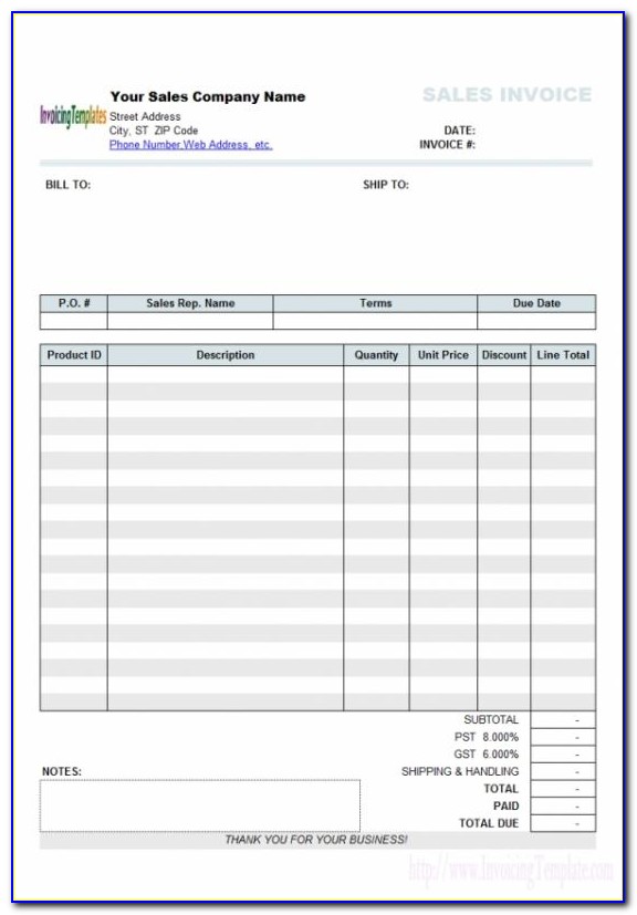 Libreoffice Business Invoice Template