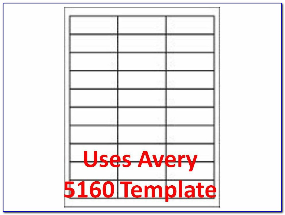 Mailing Label Template Avery 5161