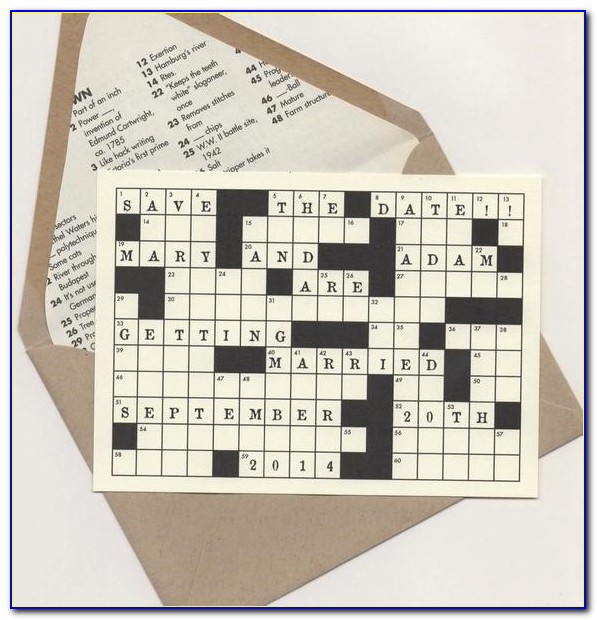 Marriage Announcement Crossword Puzzle Clue