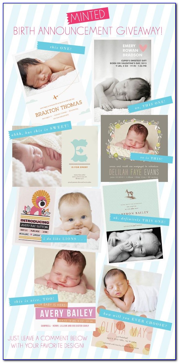 Minted Baby Announcement Coupon