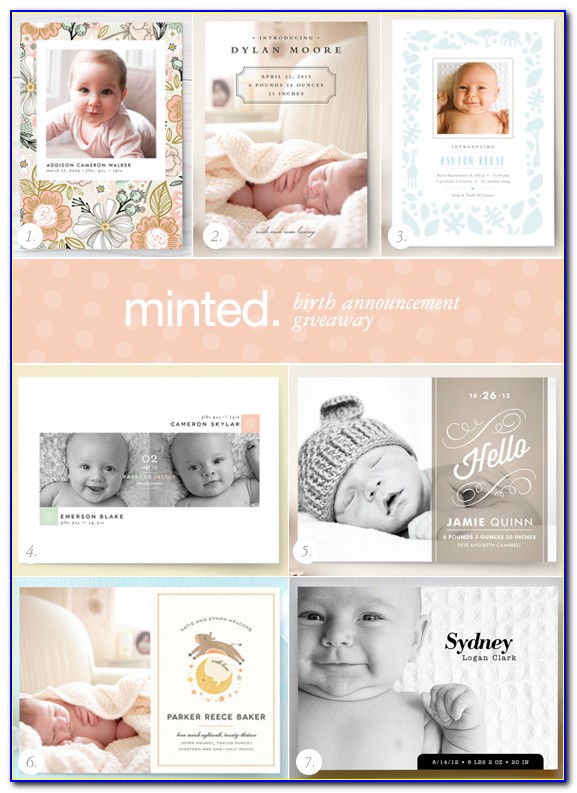 Minted Baby Boy Announcement