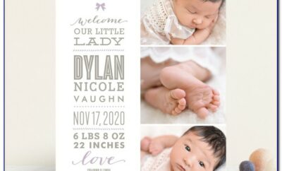 Minted Birth Announcement Cards