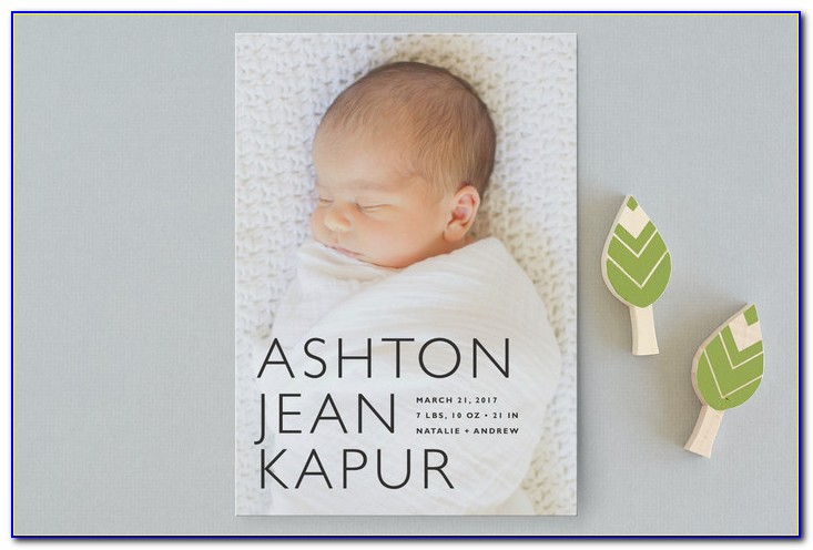 Minted Birth Announcement Christmas Card