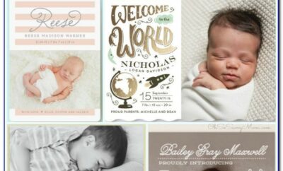 Minted Birth Announcement Magnet