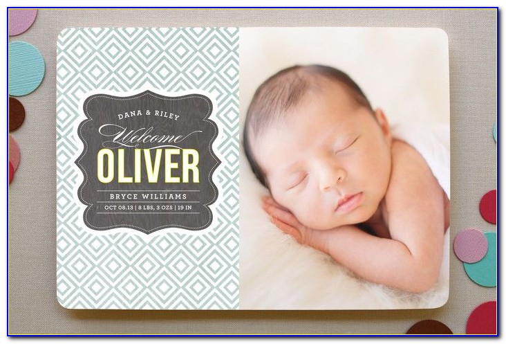 Minted Birth Announcements Twins