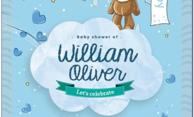 New Baby Boy Announcement Template
