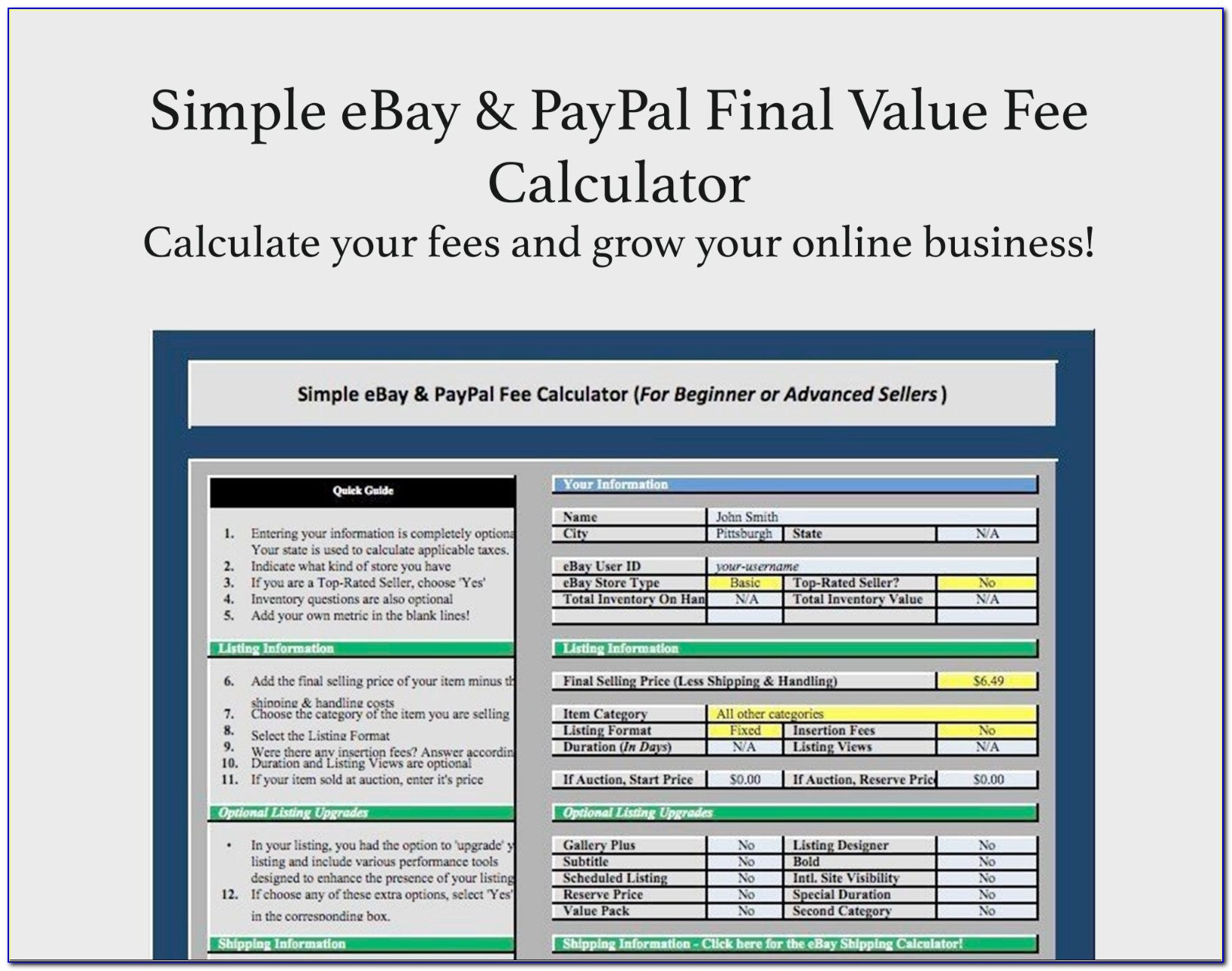 Paypal Invoice Fees Calculator