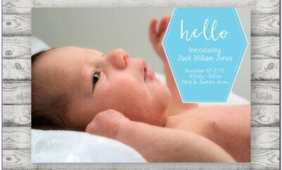 Personalised Baby Announcement Cards