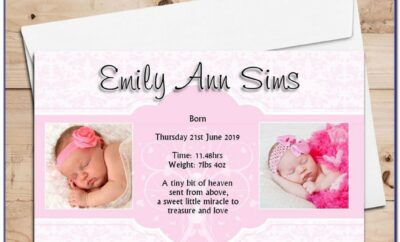 Personalised Baby Announcement Cards Uk