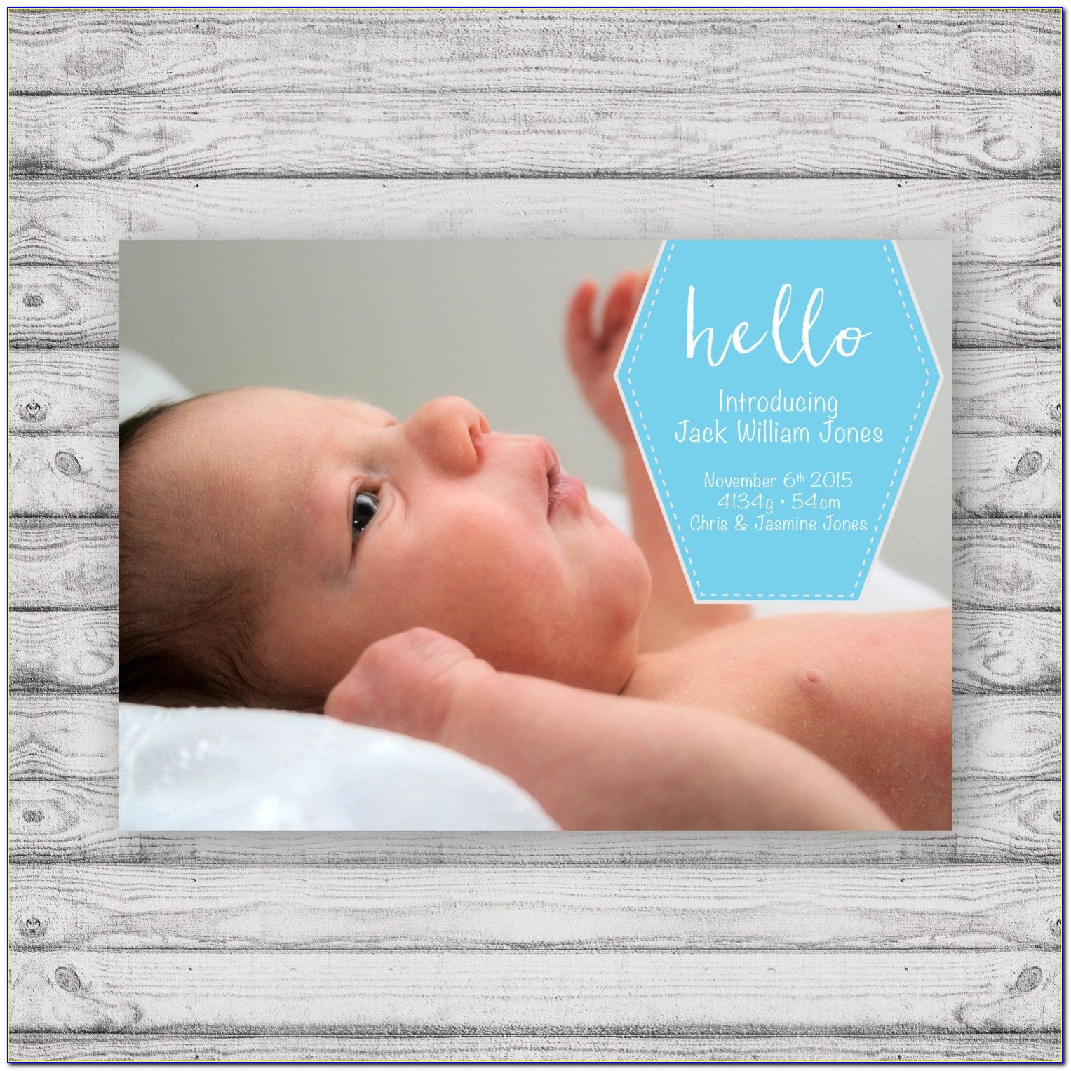 Personalised Baby Announcement Cards
