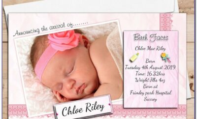 Personalised Birth Announcement Cards Uk