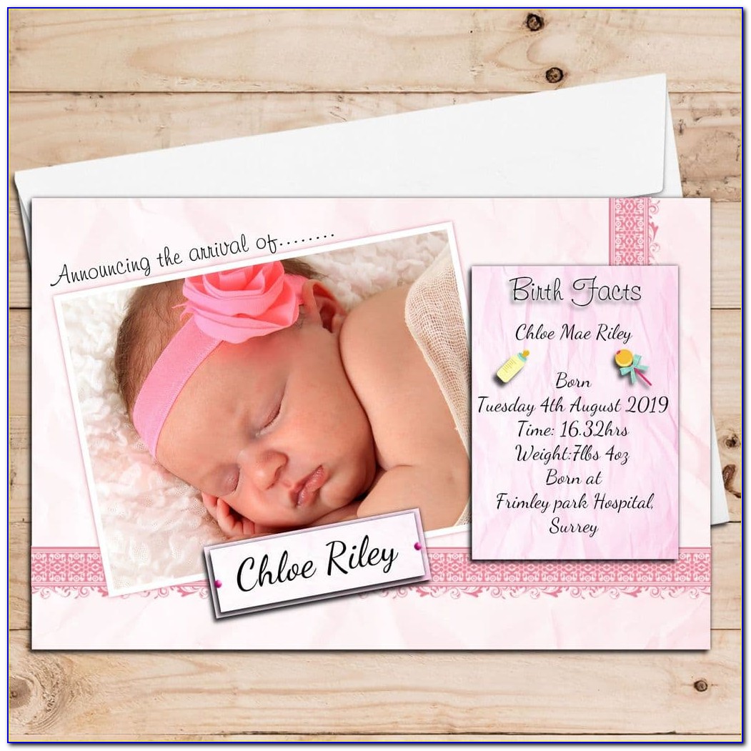 Personalised Birth Announcement Cards Uk