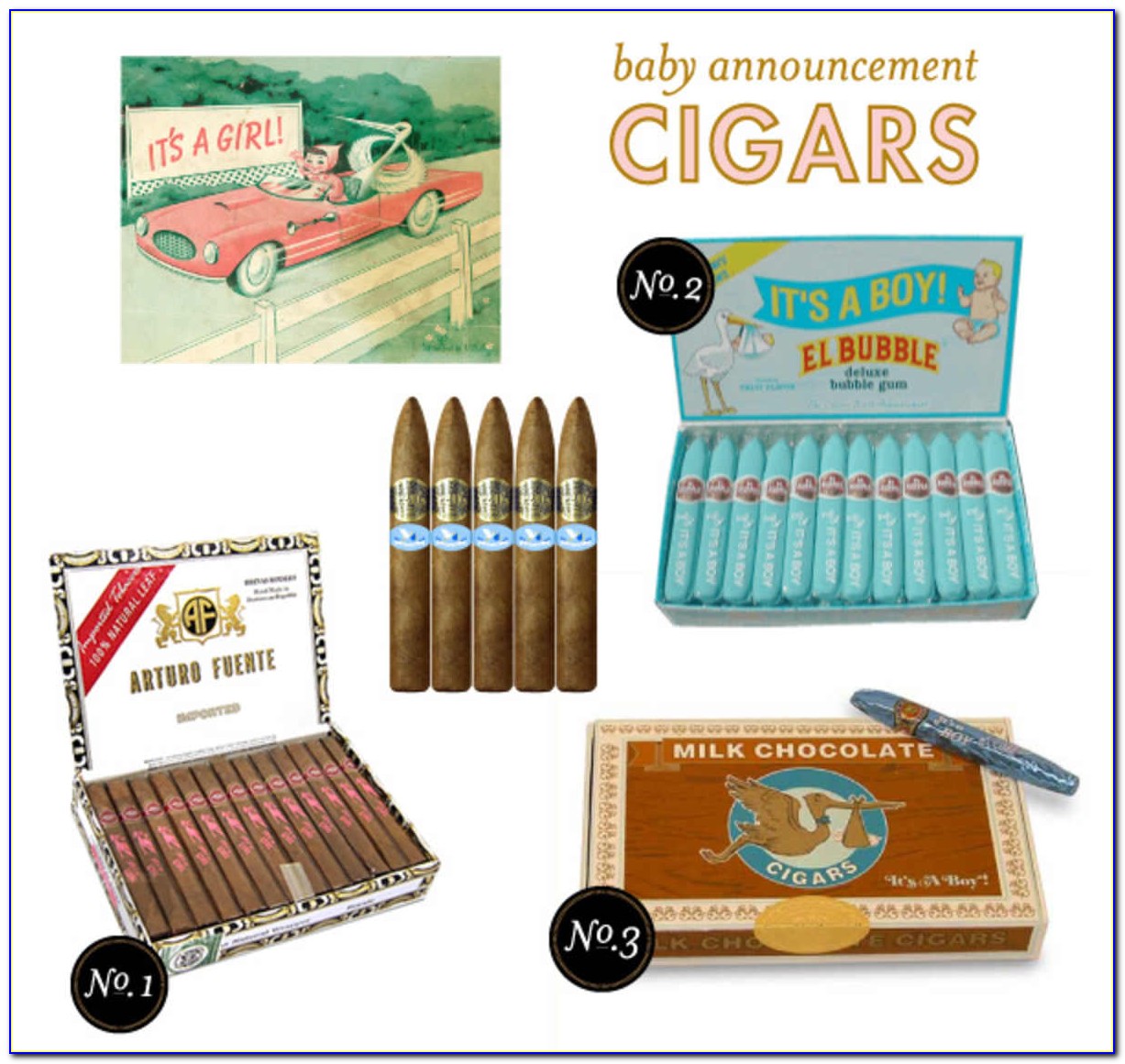 Personalized Baby Announcement Cigars