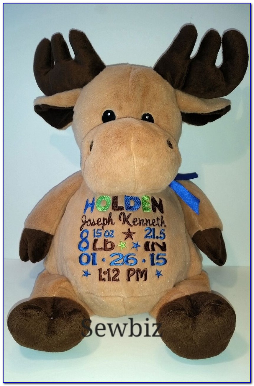 Personalized Stuffed Animals Birth Announcements