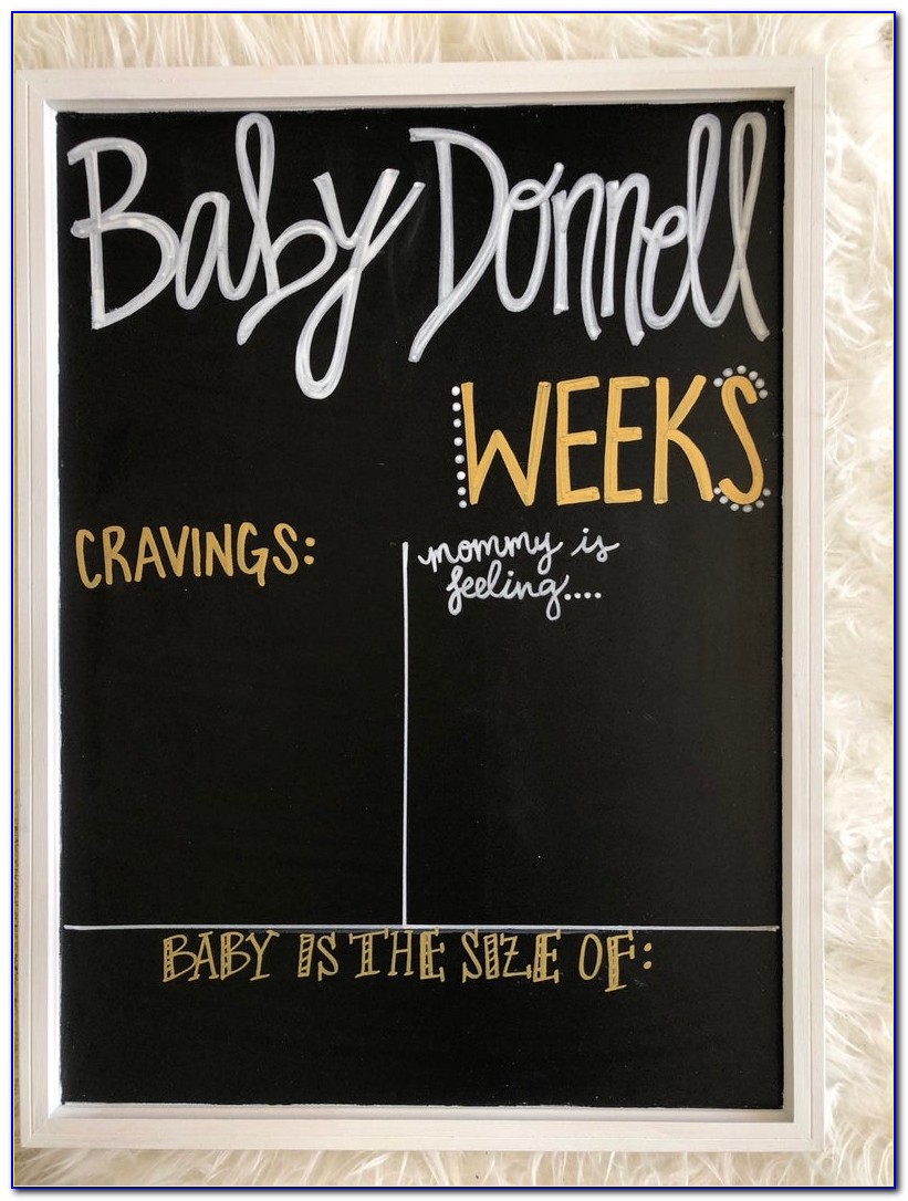 Pregnancy Announcement Chalkboard Sign