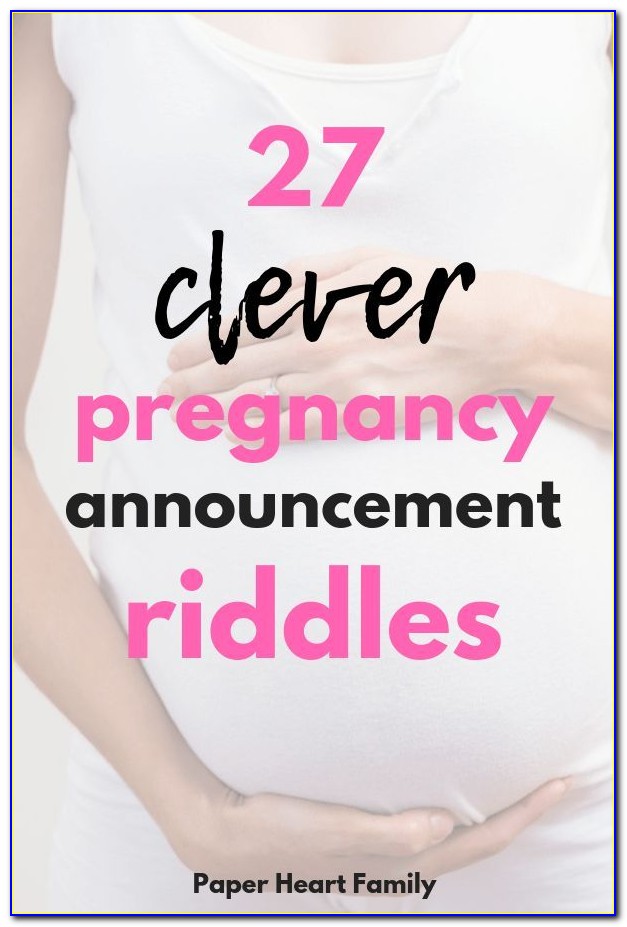 Pregnancy Announcement Riddle For Husband