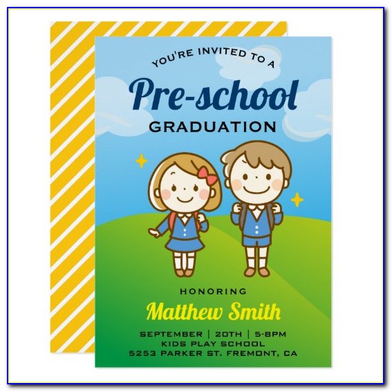 Preschool Graduation Invitation Printable