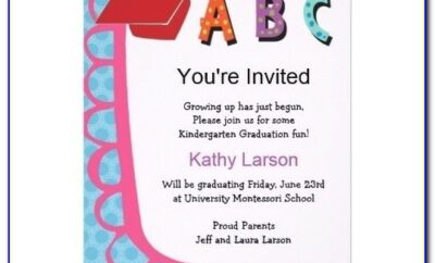 Preschool Graduation Invitation To Parents