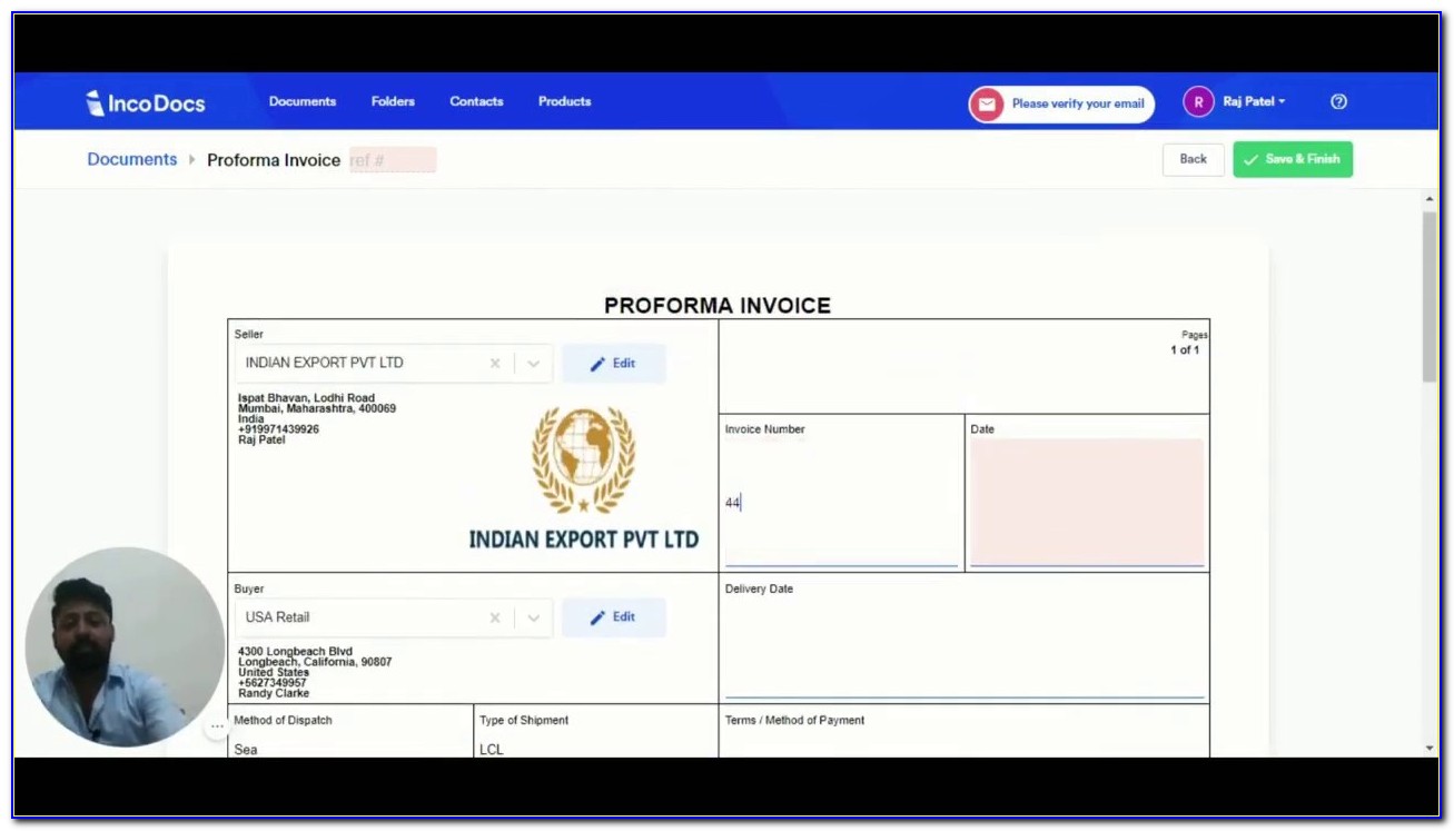 Proforma Invoice Meaning In Malayalam