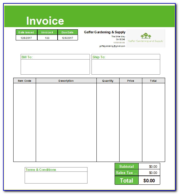 Quickbooks Invoice Templates Docx