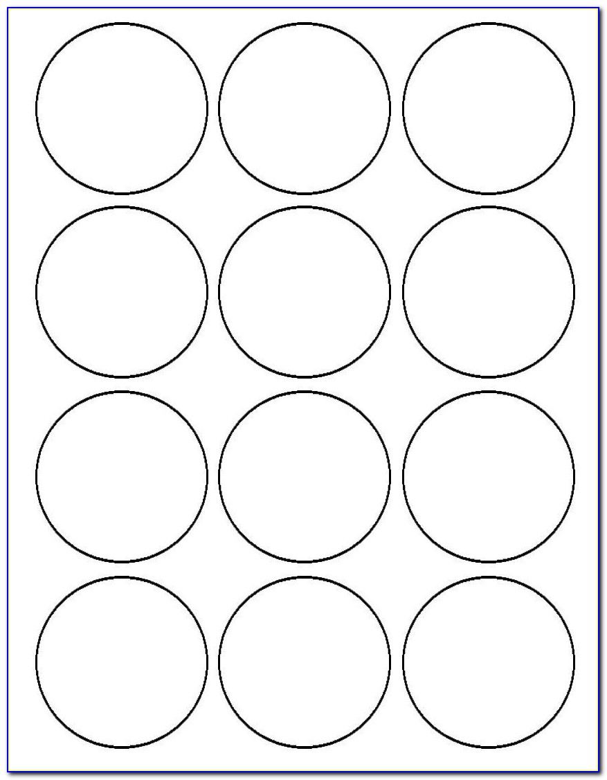 Round Label Template 12 Per Sheet