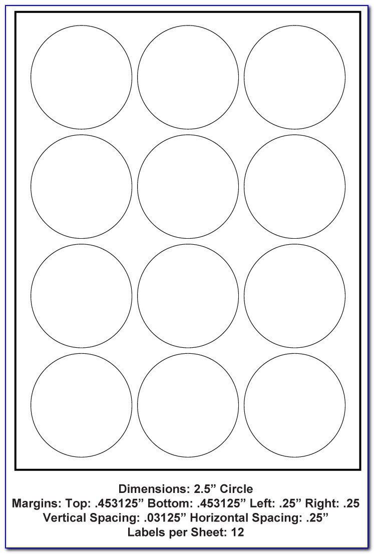 Round Label Template 12