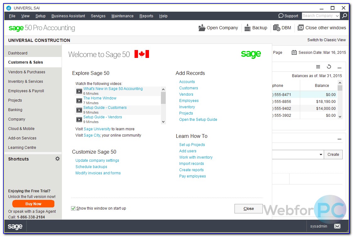 Sage 50 Invoices Paid Report