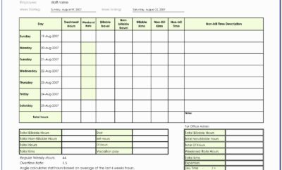 Sample Billable Hours Invoice