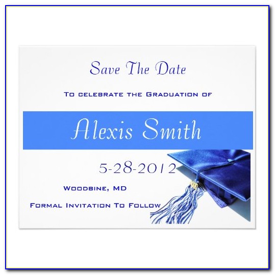 Save The Date Graduation Invitation