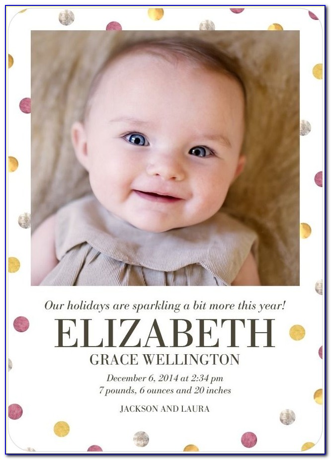 Shutterfly Christmas Birth Announcements