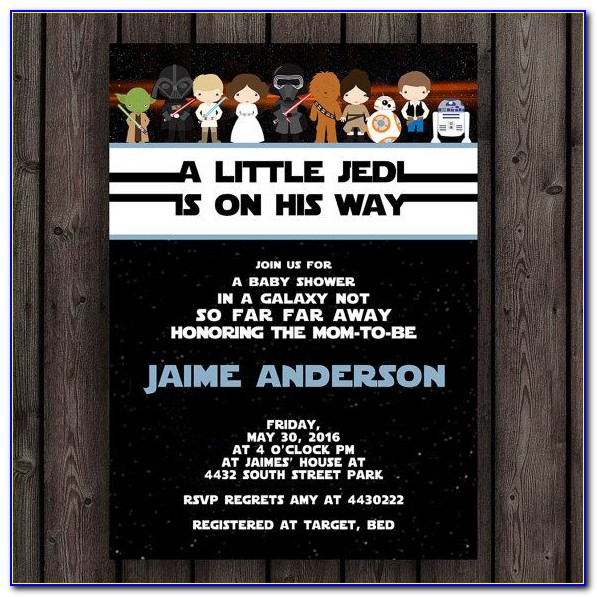 Star Wars Baby Announcement Template