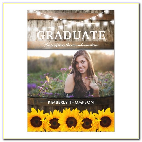 Sunflower Graduation Announcements
