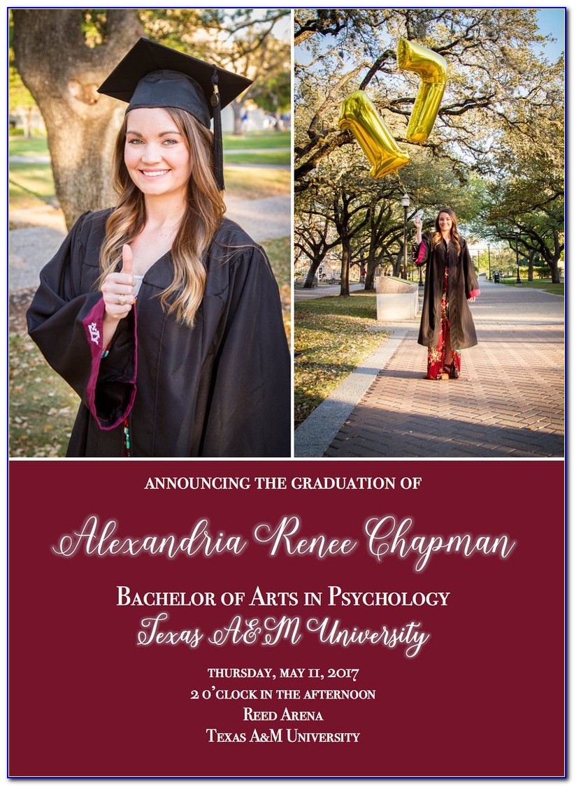 Texas A&m University Graduation Announcements